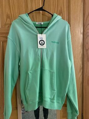 Madhappy Mint Green Full-Zip Hoodie